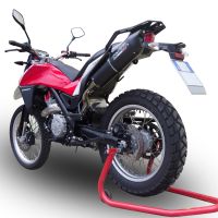 GPR escape compatible con  Husqvarna TERRA - STRADA TR 650  2013-2015, Furore Nero, Escape completo homologado y legal,con catalizador incluido db killer extraíble 