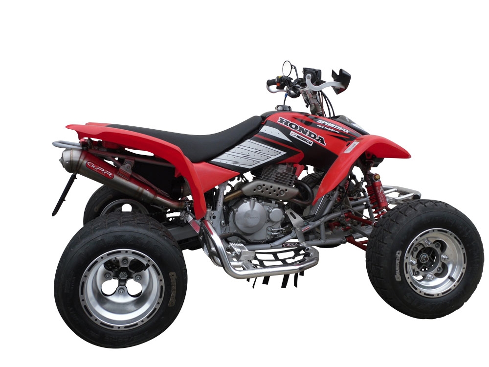 Escape compatible con Honda Trx 400 Sportrax EX 1999-2014, Powercone Evo, Escape legal, homologado, silenciador con db killer desmontable y tubo de conexión específico 