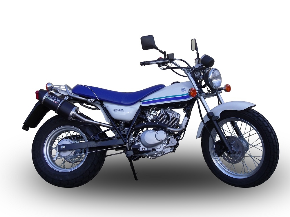 Escape compatible con Suzuki Rv 125 Van Van 2003-2017, Furore Nero, Escape legal, homologado, silenciador con db killer desmontable y tubo de conexión específico 