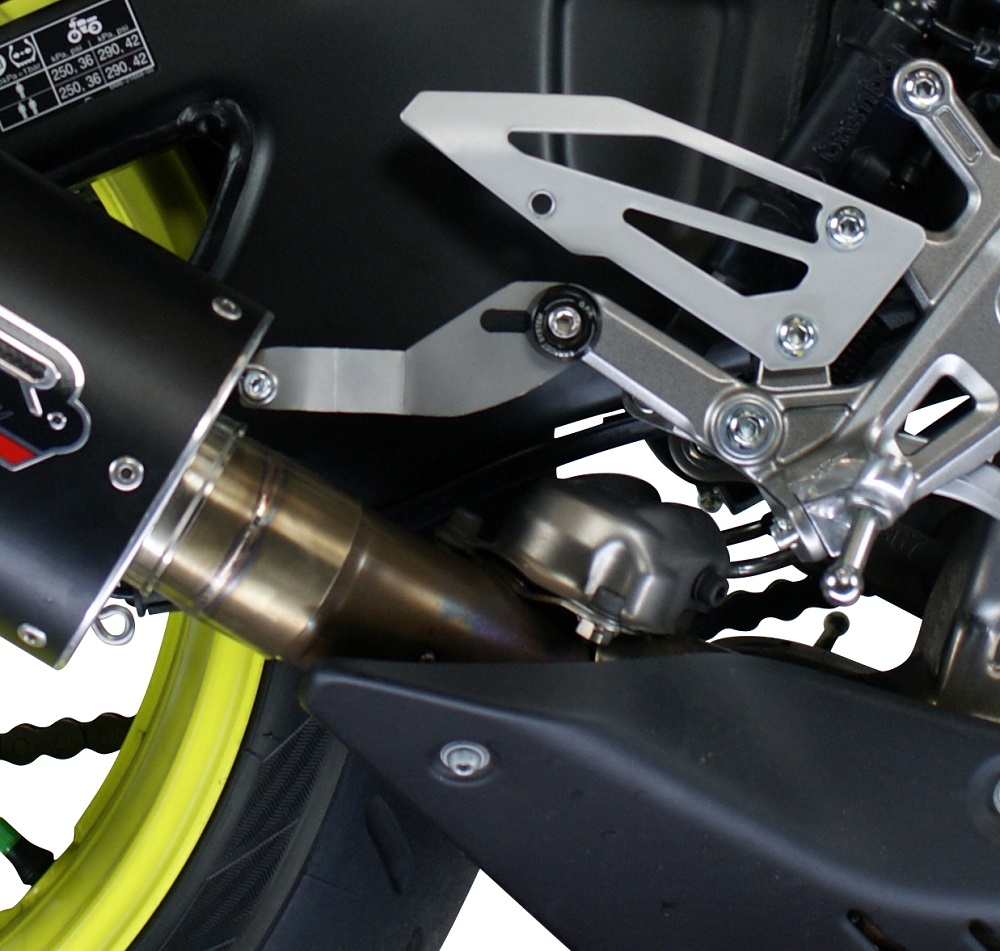 Escape compatible con Yamaha Mt-10 2016-2024, M3 Poppy , Escape legal, homologado, silenciador con db killer desmontable y tubo de conexión específico 