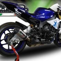 Escape compatible con Yamaha Yzf R1-R1-M 2015-2016, Gpe Ann. titanium, Escape legal, homologado, silenciador con db killer desmontable y tubo de conexión específico 