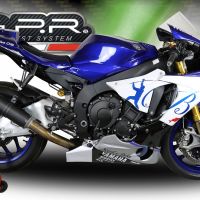 Escape compatible con Yamaha Yzf R1-R1-M 2017-2019, M3 Black Titanium, Escape racing, semi-completo 
