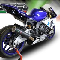 Escape compatible con Yamaha Yzf R1-R1-M 2017-2019, M3 Black Titanium, Escape racing, semi-completo 