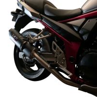 Escape compatible con Suzuki Gsx750F 1998-2004, Furore Nero, Escape legal, homologado, silenciador con db killer desmontable y tubo de conexión específico 