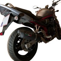 Escape compatible con Suzuki Gsx750F 1998-2004, Furore Nero, Escape legal, homologado, silenciador con db killer desmontable y tubo de conexión específico 