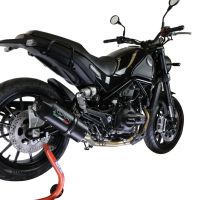 GPR escape compatible con  Benelli Leoncino 500  2017-2024, Furore Evo4 Nero, Escape semi-completo homologado, con db killer extraible y catalizador 