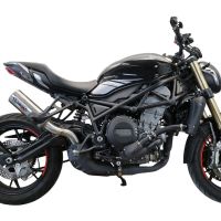 Escape compatible con Benelli 752 S 2022-2024, M3 Inox , Escape legal, homologado, silenciador con db killer desmontable y tubo de conexión específico 