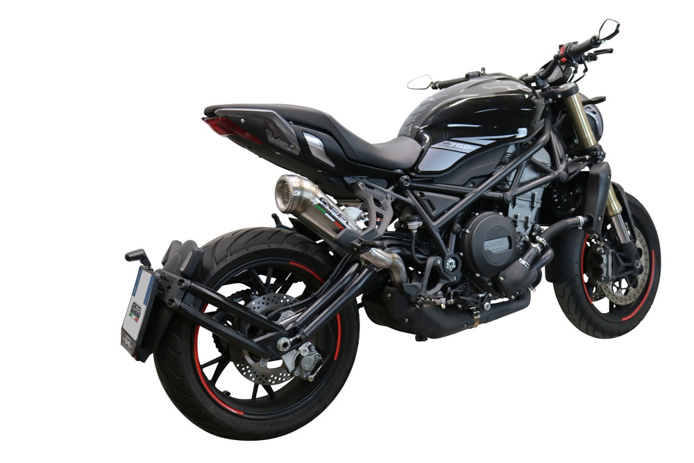 Escape compatible con Benelli 752 S 2019-2021, Powercone Evo, Escape legal, homologado, silenciador con db killer desmontable y tubo de conexión específico 