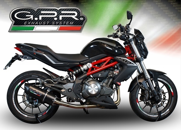 Escape compatible con Benelli Bn 302 S 2017-2024, Furore Evo4 Poppy, Escape legal, homologado, silenciador con db killer desmontable y tubo de conexión específico 