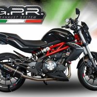 Escape compatible con Benelli Bn 302 S 2017-2024, Furore Evo4 Poppy, Escape legal, homologado, silenciador con db killer desmontable y tubo de conexión específico 