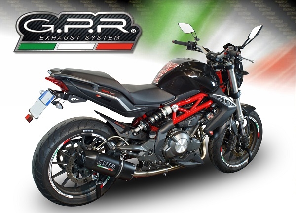 Escape compatible con Benelli Bn 302 S 2015-2016, Furore Nero, Escape legal, homologado, silenciador con db killer desmontable y tubo de conexión específico 
