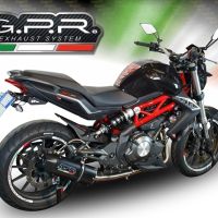 Escape compatible con Benelli Bn 302 S 2015-2016, Furore Nero, Escape legal, homologado, silenciador con db killer desmontable y tubo de conexión específico 