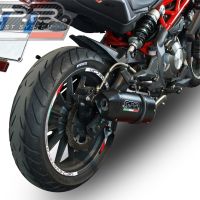 Escape compatible con Benelli Bn 302 S 2015-2016, Furore Nero, Escape legal, homologado, silenciador con db killer desmontable y tubo de conexión específico 