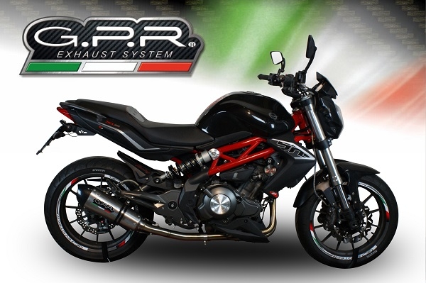 Escape compatible con Benelli Bn 302 S 2017-2024, GP Evo4 Titanium, Escape legal, homologado, silenciador con db killer desmontable y tubo de conexión específico 