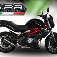 Escape compatible con Benelli Bn 302 S 2017-2024, GP Evo4 Titanium, Escape legal, homologado, silenciador con db killer desmontable y tubo de conexión específico 