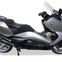 Escape compatible con Bmw C 650 Gt 2012-2015, Gpe Ann. Poppy, Escape legal, homologado, silenciador con db killer desmontable y tubo de conexión específico 