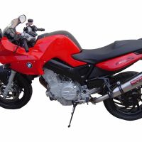 Escape compatible con Bmw F 800 -S -ST 2006-2011, Gpe Ann. titanium, Escape legal, homologado, silenciador con db killer desmontable y tubo de conexión específico 