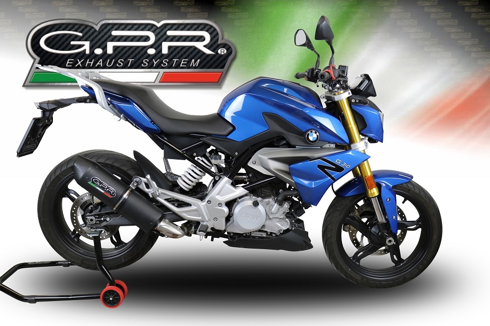 Escape compatible con Bmw G 310 R 2022-2024, Furore Evo4 Poppy, Escape completo, no legal para países de la UE, con db killer extraíble 