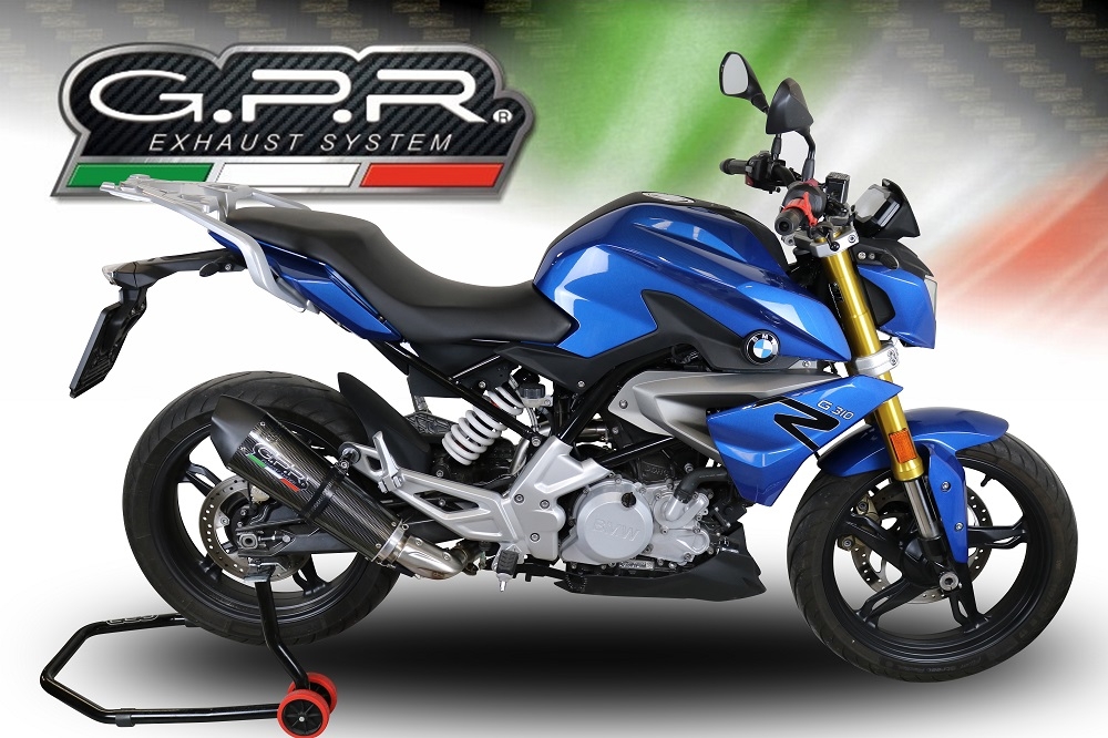 Escape compatible con Bmw G 310 R 2017-2021, Gpe Ann. Poppy, Escape completo, no legal para países de la UE, con db killer extraíble 