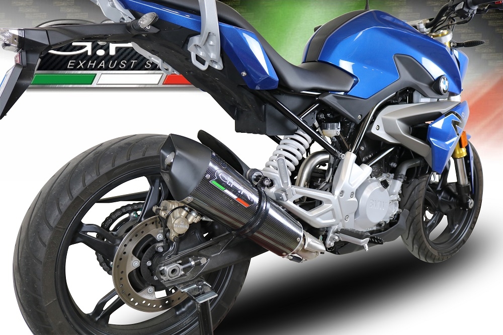 Escape compatible con Bmw G 310 R 2017-2021, Gpe Ann. Poppy, Escape completo, no legal para países de la UE, con db killer extraíble 