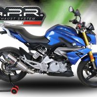 Escape compatible con Bmw G 310 R 2017-2021, Gpe Ann. titanium, Escape completo, no legal para países de la UE, con db killer extraíble 