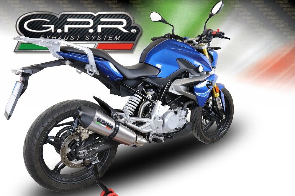 Escape compatible con Bmw G 310 R 2017-2021, Gpe Ann. titanium, Escape completo, no legal para países de la UE, con db killer extraíble 