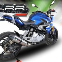 Escape compatible con Bmw G 310 R 2017-2021, Gpe Ann. titanium, Escape completo, no legal para países de la UE, con db killer extraíble 