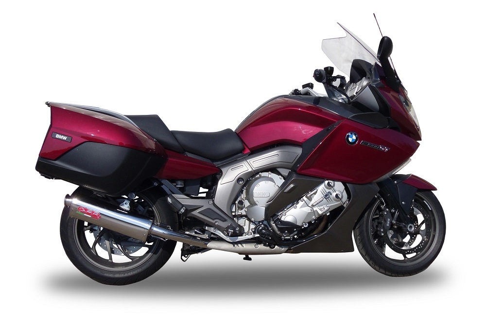 Escape compatible con Bmw K 1600 Gt 2010-2016, Trioval, Par de terminales de escape homologados, con db killer extraíbles y tubos de conexión específicos 