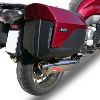 Escape compatible con Bmw K 1600 Gt 2010-2016, Trioval, Par de terminales de escape homologados, con db killer extraíbles y tubos de conexión específicos 
