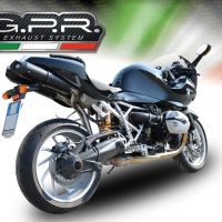 Escape compatible con Bmw R 1200 S 2006-2008, Furore Nero, Par de terminales de escape homologados, con db killer extraíbles y tubos de conexión específicos 