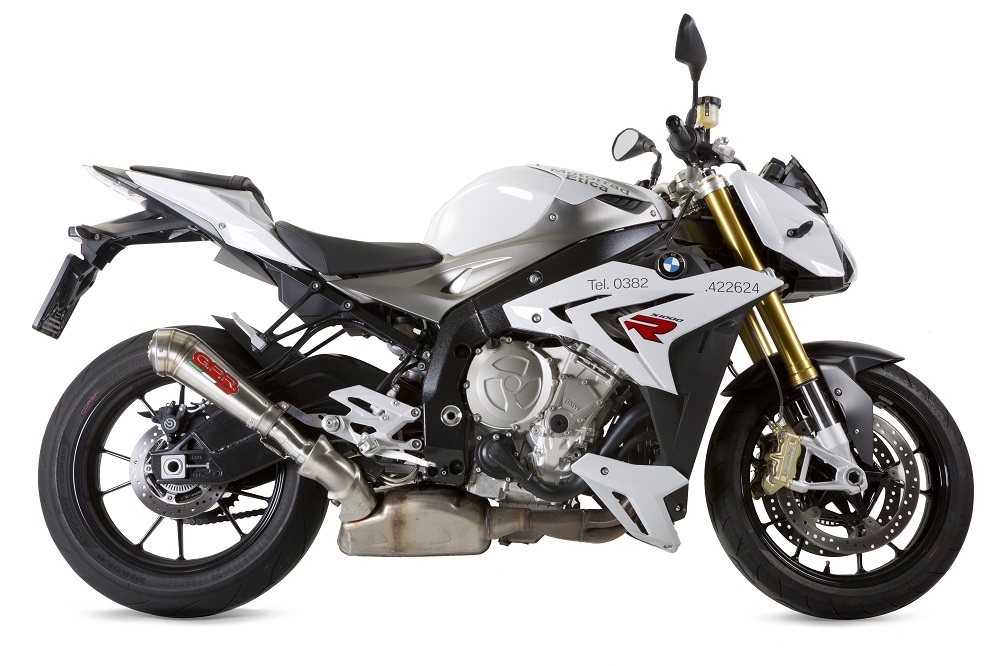 Escape compatible con Bmw S 1000 R -M 2014-2016, Powercone Evo, Escape legal, homologado, silenciador con db killer desmontable y tubo de conexión específico 
