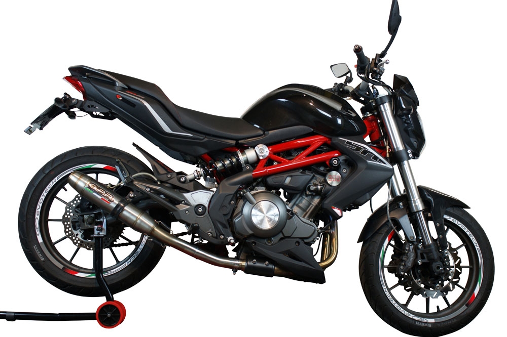 Escape compatible con Benelli Bn 302 S 2015-2016, Deeptone Inox, Escape legal, homologado, silenciador con db killer desmontable y tubo de conexión específico 