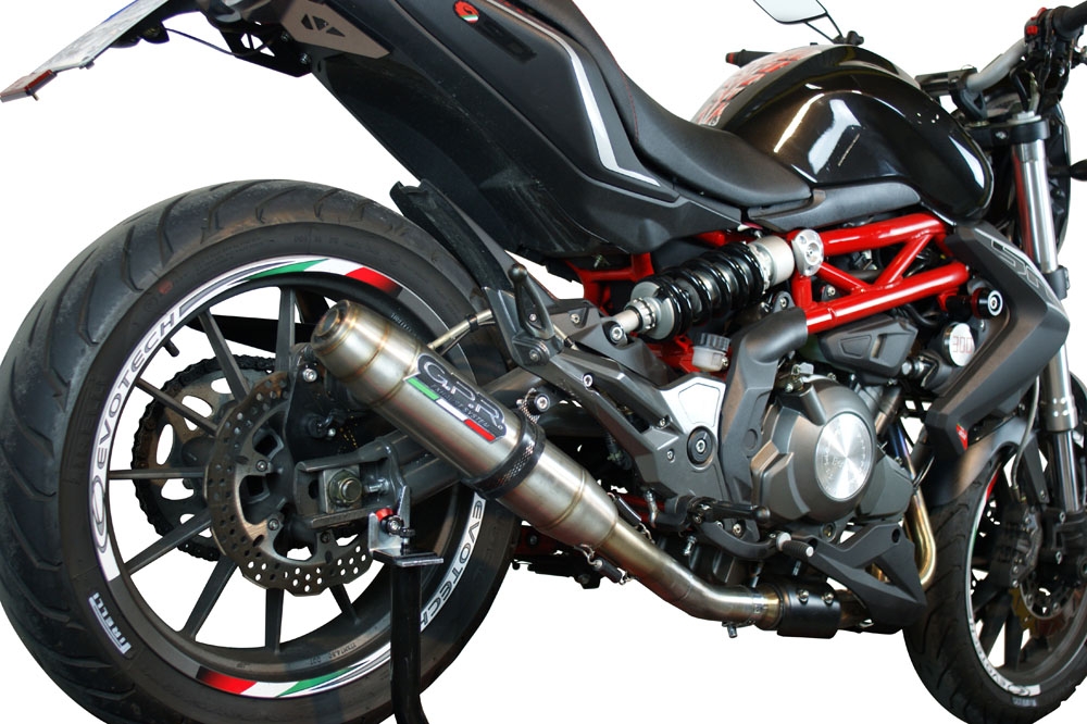 Escape compatible con Benelli Bn 302 S 2015-2016, Deeptone Inox, Escape legal, homologado, silenciador con db killer desmontable y tubo de conexión específico 