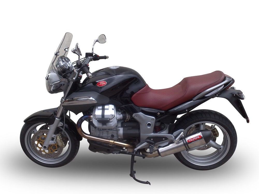Escape compatible con Moto Guzzi Breva 1100 4V 2005-2010, Gpe Ann. titanium, Escape legal, homologado, silenciador con db killer desmontable y tubo de conexión específico 
