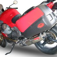 Escape compatible con Moto Guzzi Breva 850 2006-2011, Trioval, Escape legal, homologado, silenciador con db killer desmontable y tubo de conexión específico 