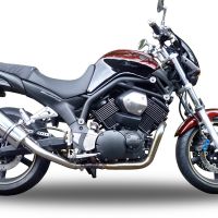 Escape compatible con Yamaha Bt Bulldog 1100 2002-2007, Trioval, Par de terminales de escape homologados, con db killer extraíbles y tubos de conexión específicos 
