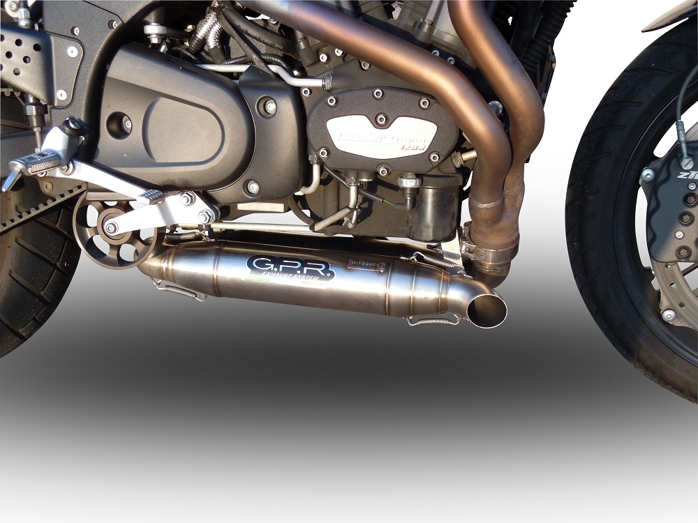 Escape compatible con Buell Xb 12 2003-2007, Deeptone Inox, Par de terminales de escape homologados, con db killer extraíbles y tubos de conexión específicos 