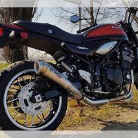 Escape compatible con Yamaha Xv 535 Virago 1981-2007, Ultracone Inox Cafè Racer, Silencioso homologado universal, con db killer desmontable sin tubo de conexión 