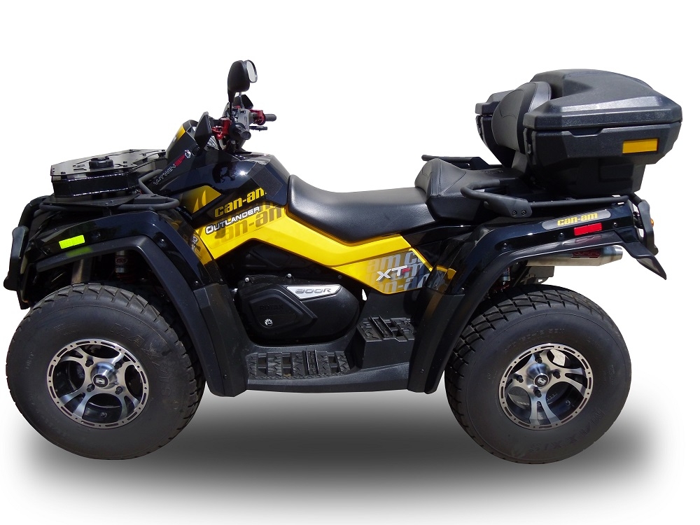 Escape compatible con Can Am Outlander 800 R short chassis 2013-2015, Deeptone Atv, Escape legal, homologado, silenciador con db killer desmontable y tubo de conexión específico 