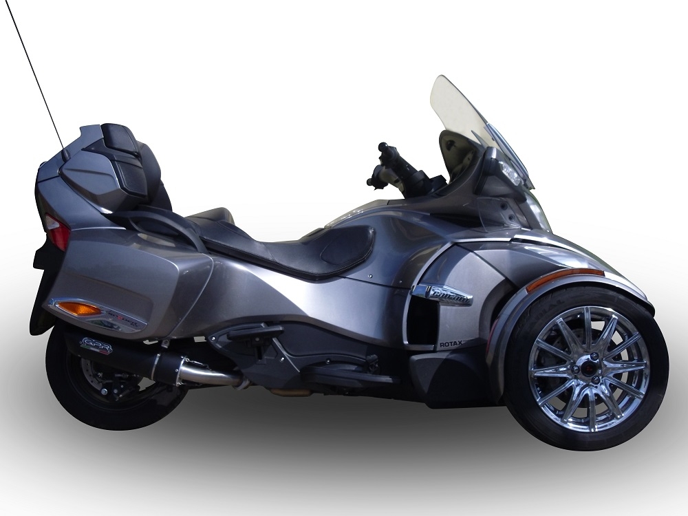 Escape compatible con Can Am Spyder 1000 Rs -RSs 2013-2016, Furore Nero, Escape legal, homologado, silenciador con db killer desmontable y tubo de conexión específico 