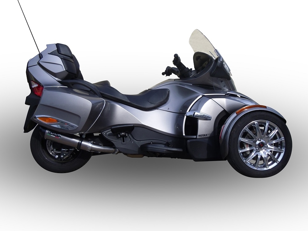 Escape compatible con Can Am Spyder 1000 Rs -RSs 2013-2016, Gpe Ann. titanium, Escape legal, homologado, silenciador con db killer desmontable y tubo de conexión específico 