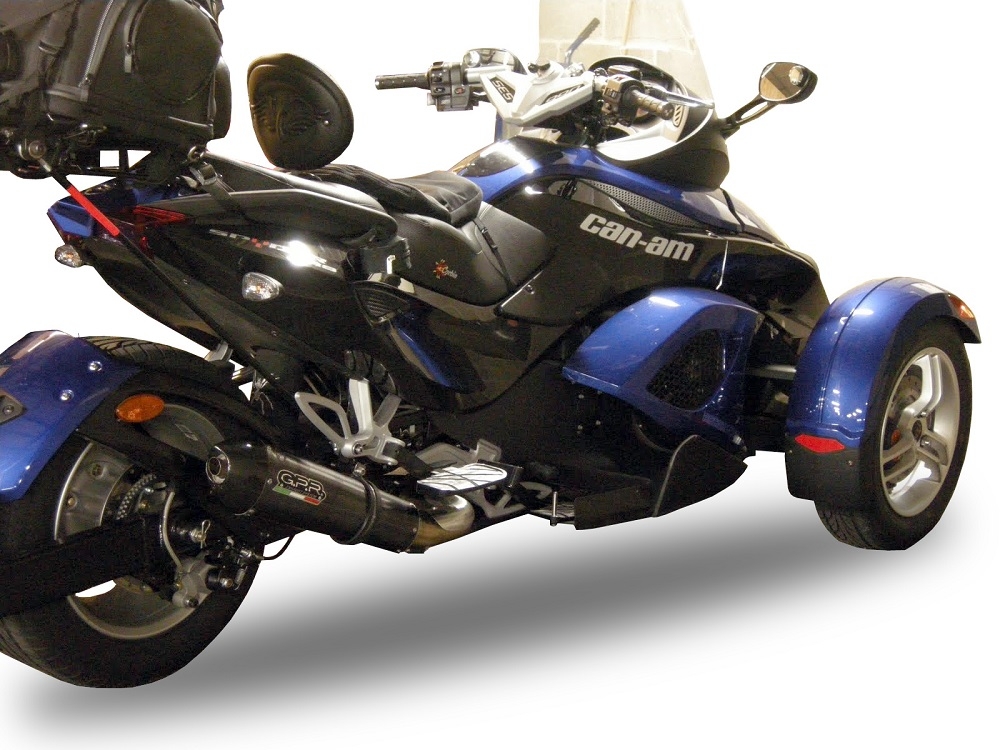 Escape compatible con Can Am Spyder 1000 Gs 2007-2009, Gpe Ann. Poppy, Escape legal, homologado, silenciador con db killer desmontable y tubo de conexión específico 