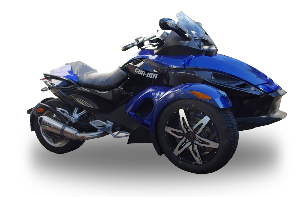 Escape compatible con Can Am Spyder 1000 Gs 2007-2009, Gpe Ann. titanium, Escape legal, homologado, silenciador con db killer desmontable y tubo de conexión específico 