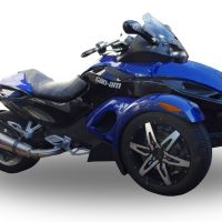 Escape compatible con Can Am Spyder 1000 Gs 2007-2009, Gpe Ann. titanium, Escape legal, homologado, silenciador con db killer desmontable y tubo de conexión específico 