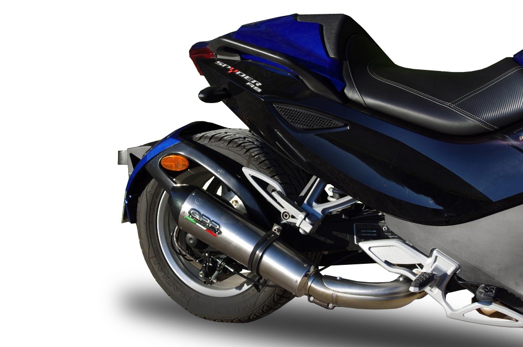 Escape compatible con Can Am Spyder 1000 Gs 2007-2009, Gpe Ann. titanium, Escape legal, homologado, silenciador con db killer desmontable y tubo de conexión específico 