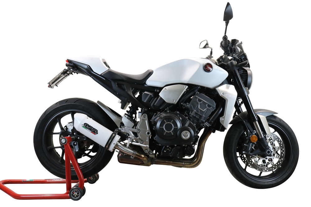 Escape compatible con Honda Cb 1000 R 2018-2020, Albus Evo4, Escape legal, homologado, silenciador con db killer desmontable y tubo de conexión específico 