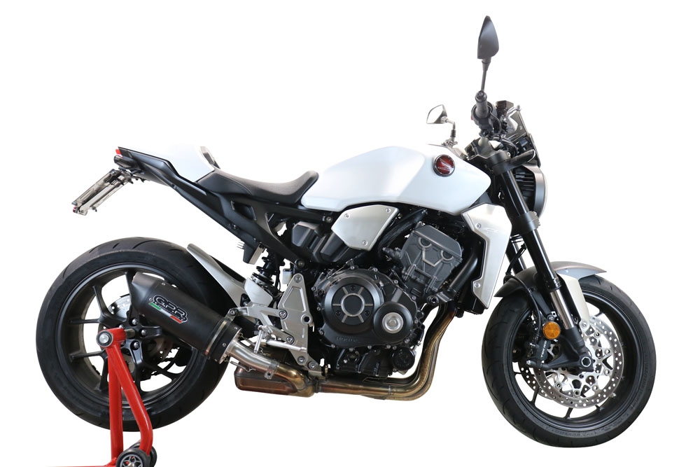 Escape compatible con Honda Cb 1000 R 2021-2024, Furore Nero, Escape racing, silenciador con tubo de conexion, articulo sin homologacion 