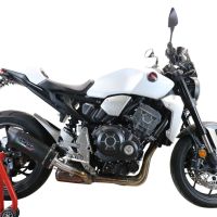 Escape compatible con Honda Cb 1000 R 2021-2024, Furore Nero, Escape racing, silenciador con tubo de conexion, articulo sin homologacion 