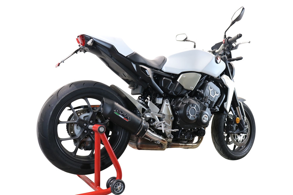 Escape compatible con Honda Cb 1000 R 2021-2024, Furore Nero, Escape racing, silenciador con tubo de conexion, articulo sin homologacion 