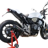 Escape compatible con Honda Cb 1000 R 2021-2024, Furore Nero, Escape racing, silenciador con tubo de conexion, articulo sin homologacion 